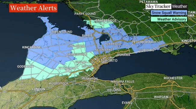 30个警报齐发! 新年60cm雪暴狂袭: 多伦多周边"一片红"! 401/QEW/403接连封路!